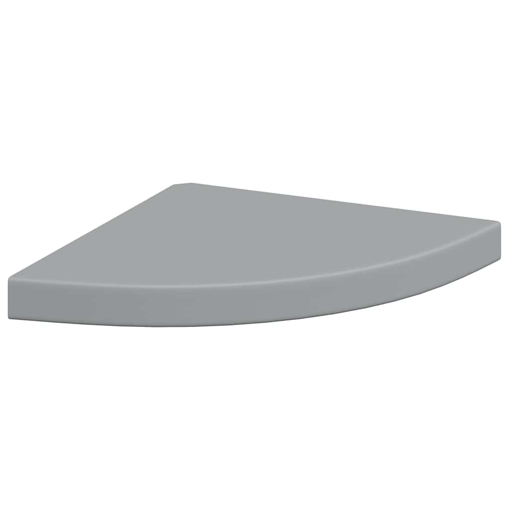 Eck-Schweberegal Grau 35x35x3,8 cm MDF