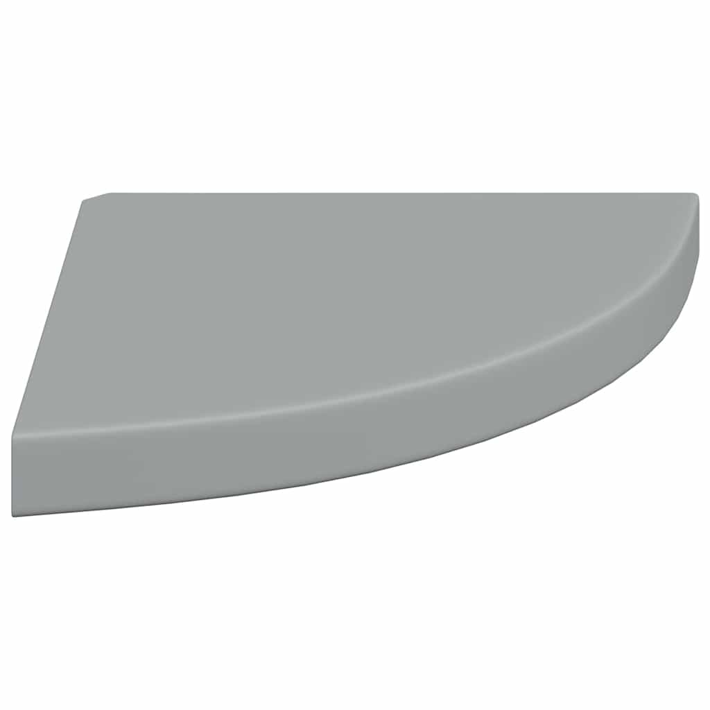 Eck-Schweberegal Grau 35x35x3,8 cm MDF
