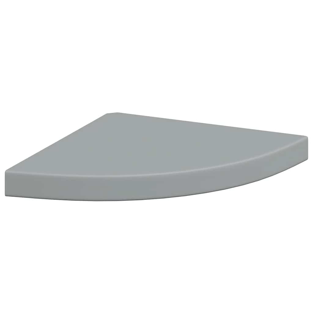 Eck-Schweberegale 4 Stk. Grau 35x35x3,8 cm MDF