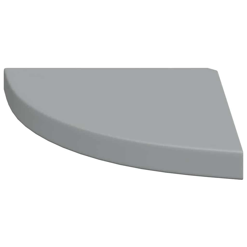 Eck-Schweberegale 4 Stk. Grau 35x35x3,8 cm MDF