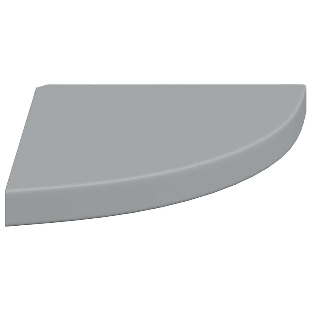 Eck-Schweberegale 4 Stk. Grau 35x35x3,8 cm MDF