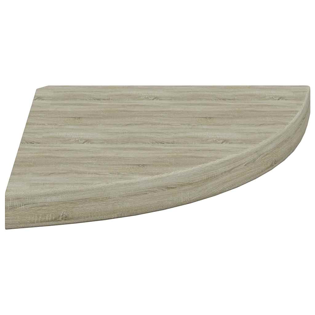 Eck-Schweberegale 2 Stk. Eichen-Optik 35x35x3,8 cm MDF