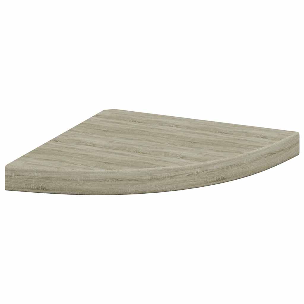 Eck-Schweberegale 4 Stk. Eichen-Optik 35x35x3,8 cm MDF