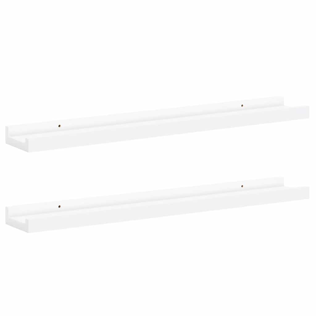 Bilderleisten 2 Stk. Weiß 60x9x3 cm MDF