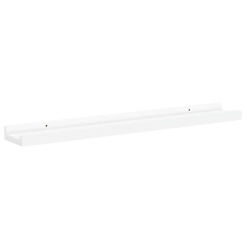 Bilderleisten 2 Stk. Weiß 60x9x3 cm MDF