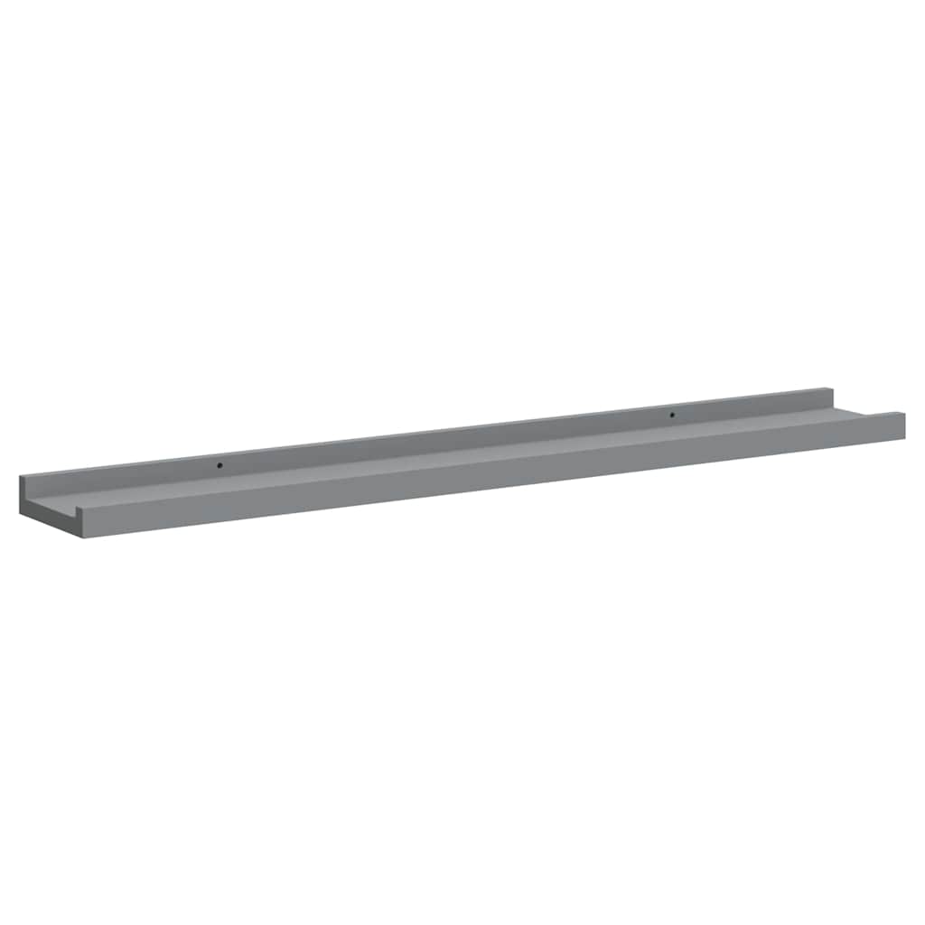 Bilderleisten 2 Stk. Grau 80x9x3 cm MDF