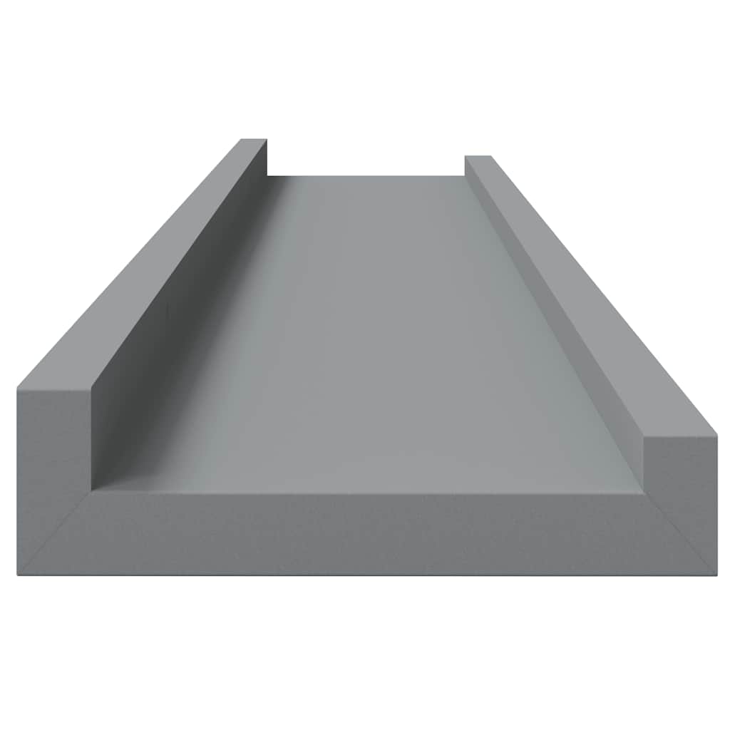 Bilderleisten 2 Stk. Grau 80x9x3 cm MDF