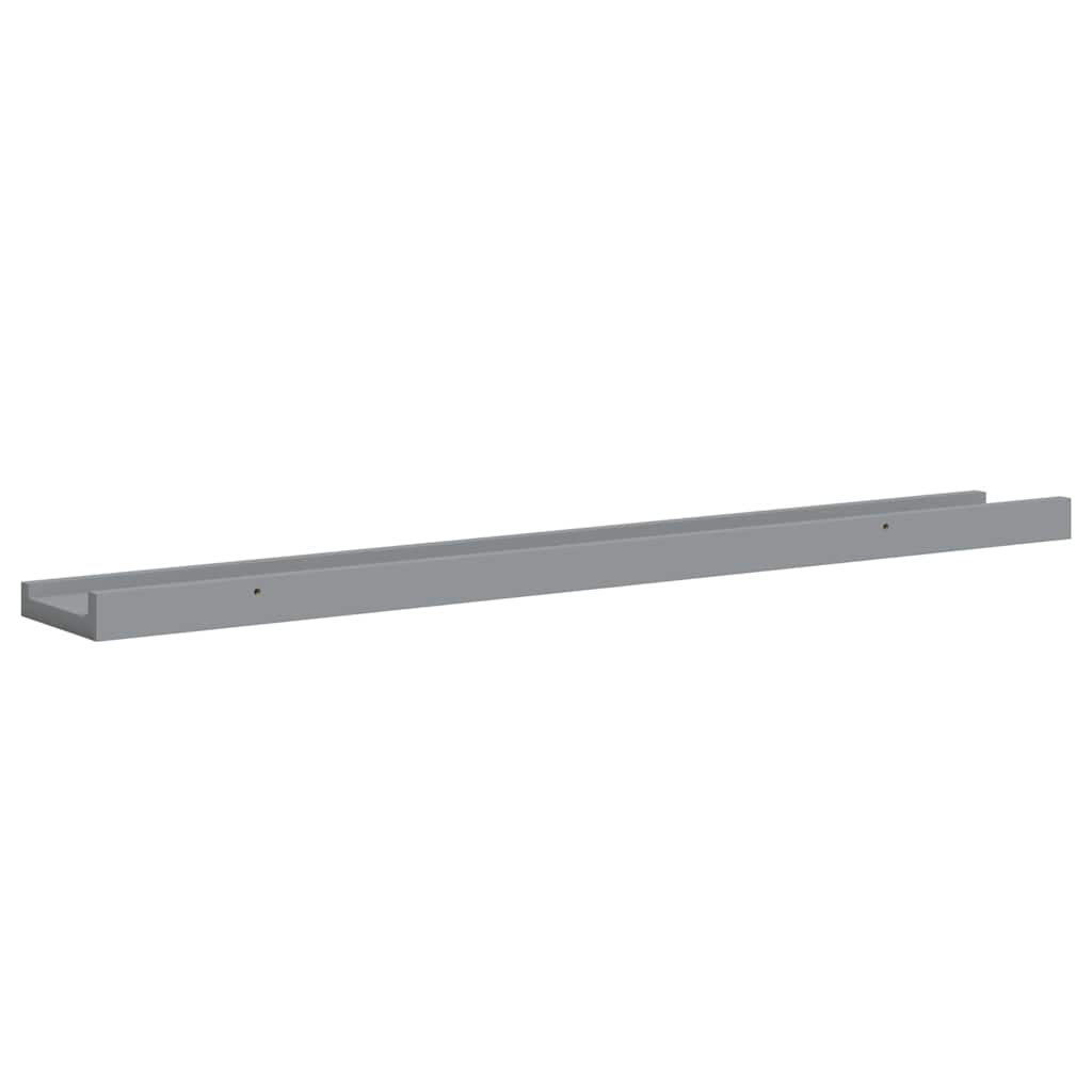 Bilderleisten 2 Stk. Grau 80x9x3 cm MDF