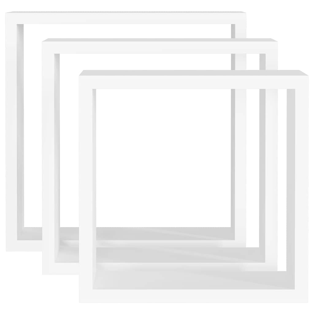 Würfelregale 3 Stk. Weiß MDF