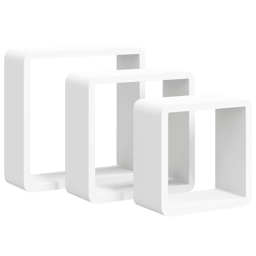 Würfelregale 3 Stk. Weiß MDF