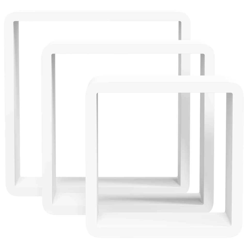 Würfelregale 3 Stk. Weiß MDF