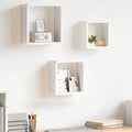 Würfelregale 3 Stk. Weiß MDF