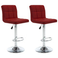 Barhocker 2 Stk. Weinrot Kunstleder