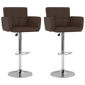 Barhocker 2 Stk. Braun Kunstleder