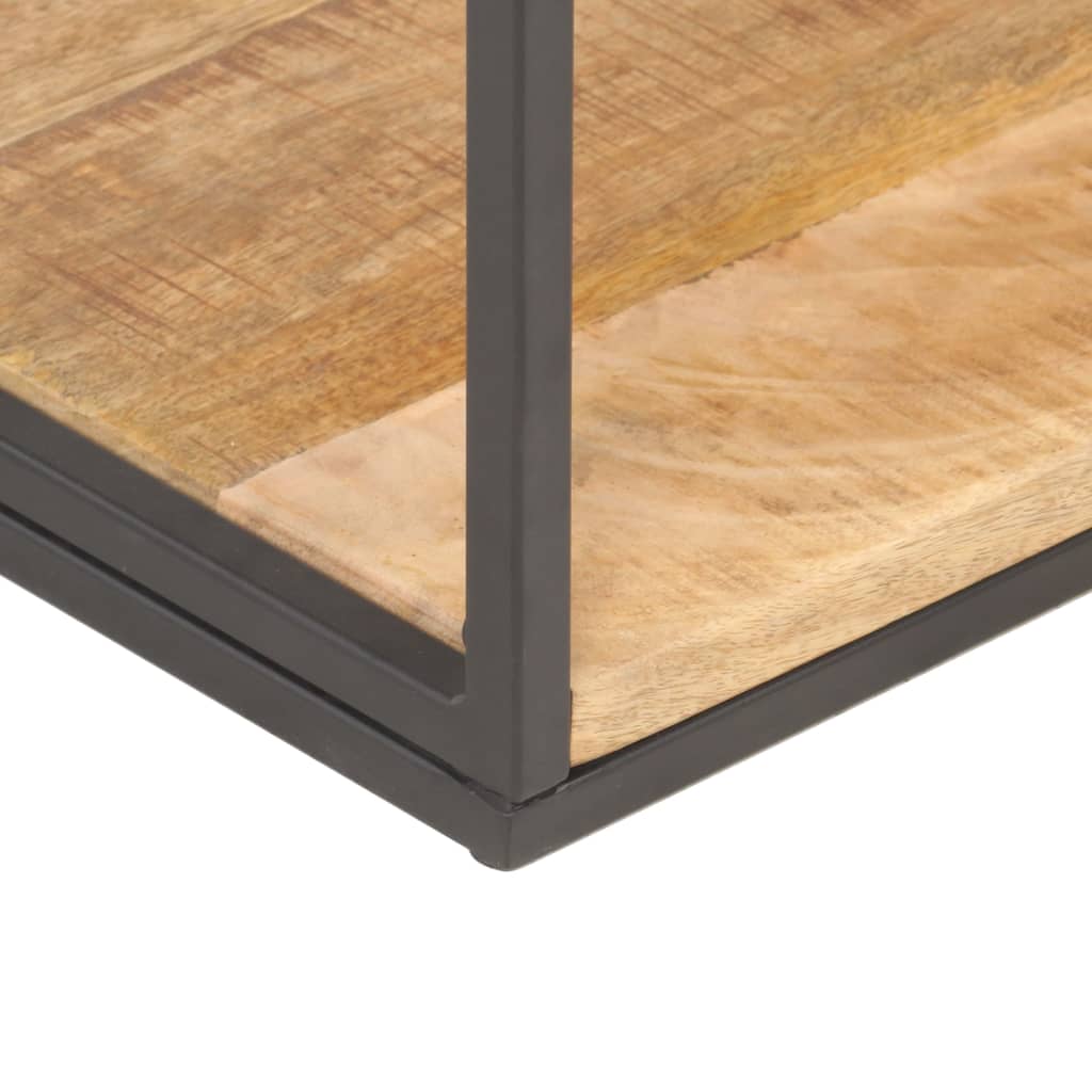 Bücherregal 80x30x180 cm Raues Mangoholz