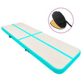 Aufblasbare Gymnastikmatte mit Pumpe 500x100x15 cm PVC Grün