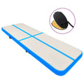 Aufblasbare Gymnastikmatte mit Pumpe 700x100x15 cm PVC Blau