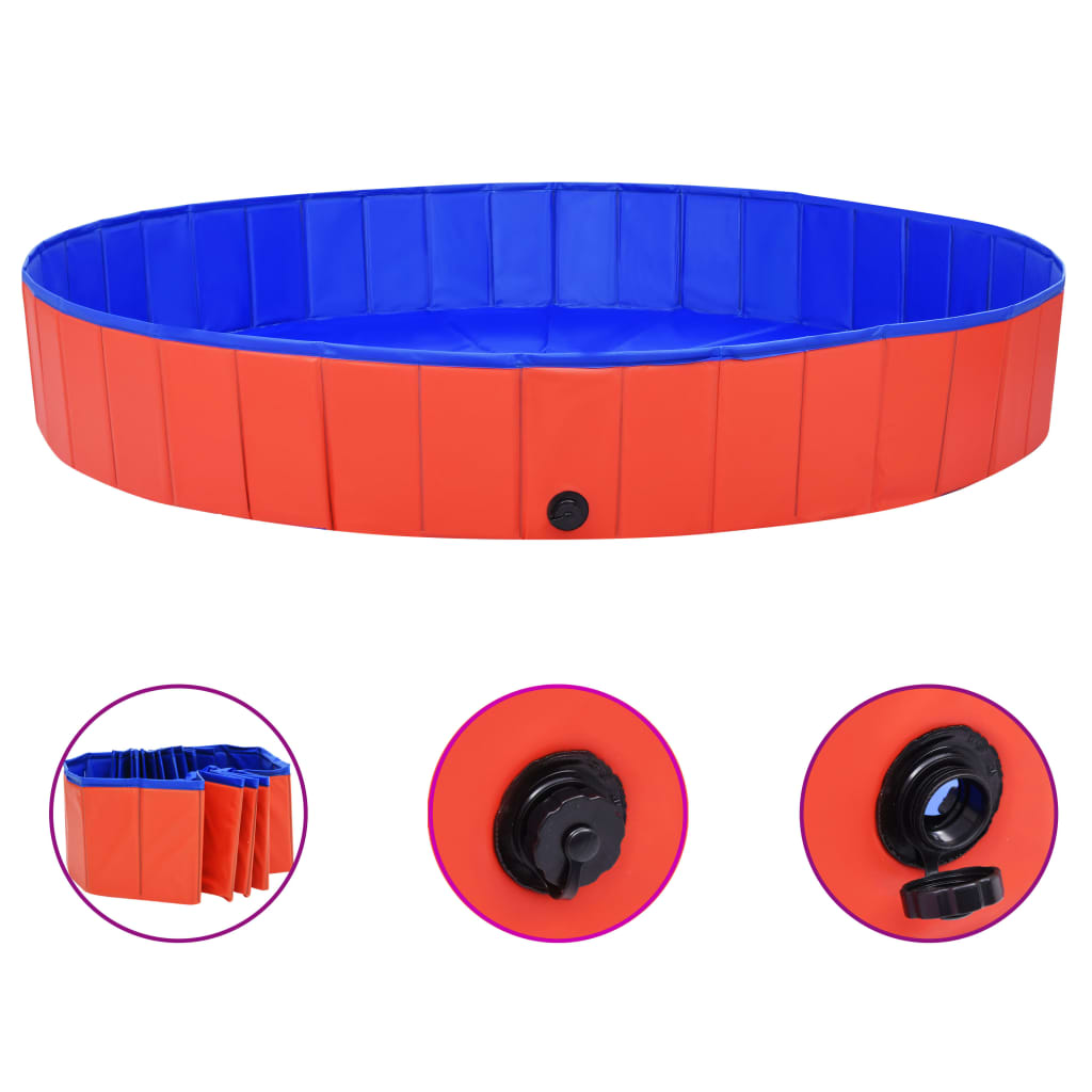 Hundepool Faltbar Rot 200x30 cm PVC