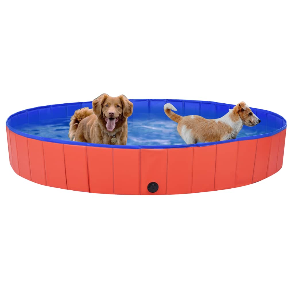 Hundepool Faltbar Rot 200x30 cm PVC
