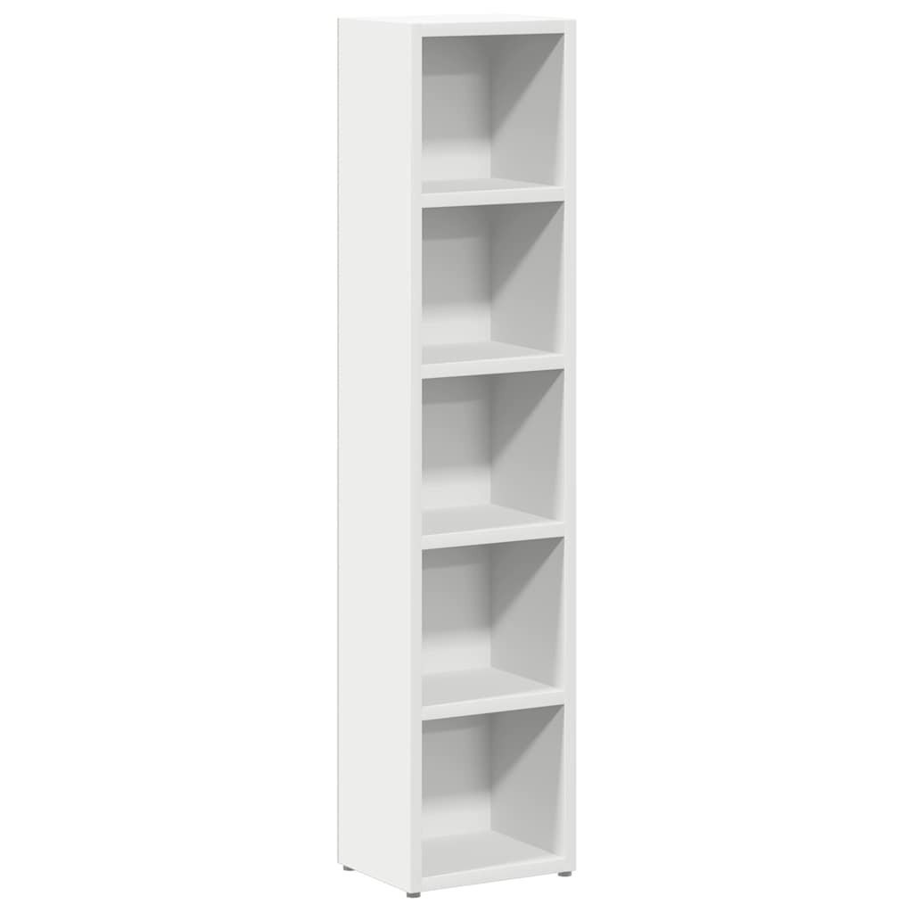 CD-Regale 2 Stk. Weiß 21x16x93,5 cm Holzwerkstoff