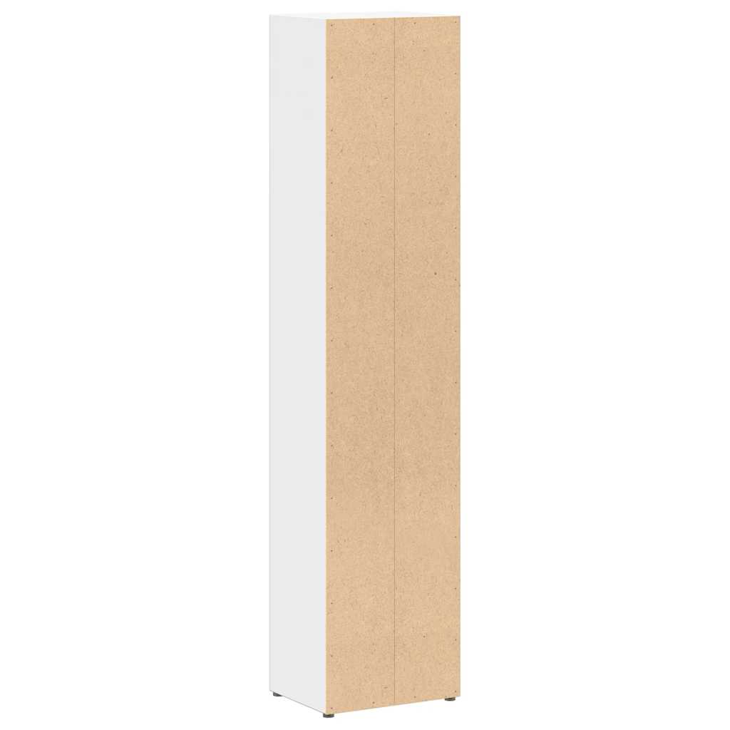 CD-Regale 2 Stk. Weiß 21x16x93,5 cm Holzwerkstoff