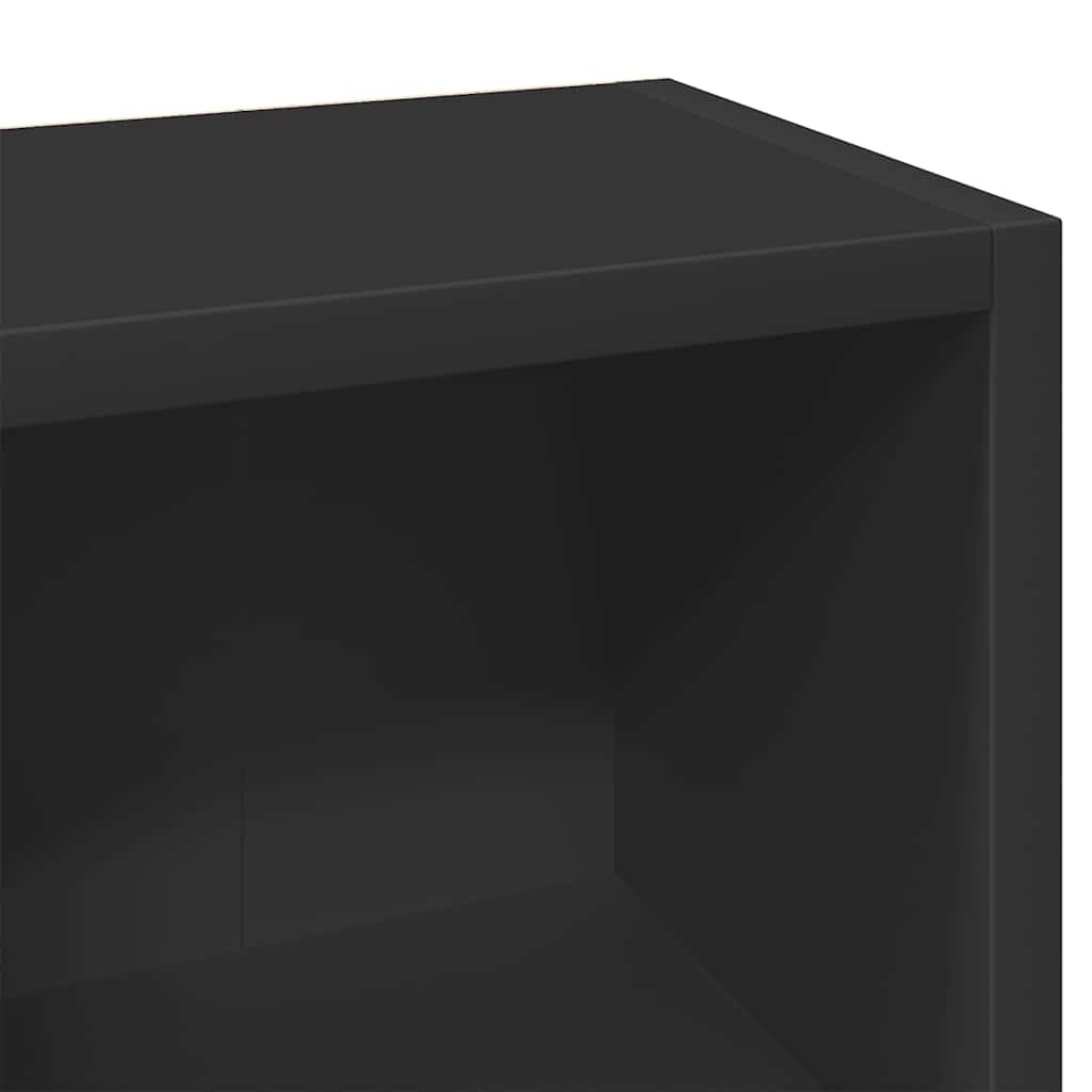 CD-Regale 2 Stk. Schwarz 21x16x93,5 cm Holzwerkstoff