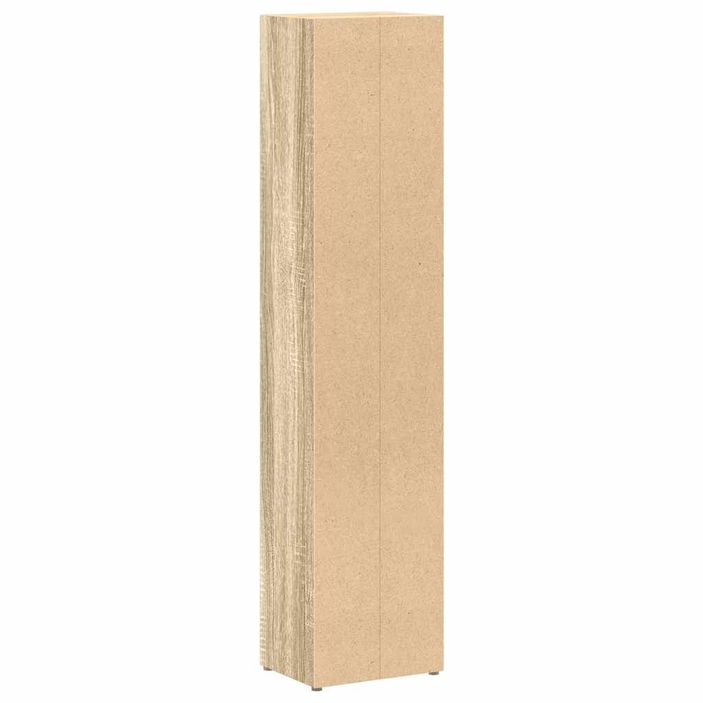 CD-Regale 2 Stk. Sonoma-Eiche 21x16x93,5 cm Holzwerkstoff
