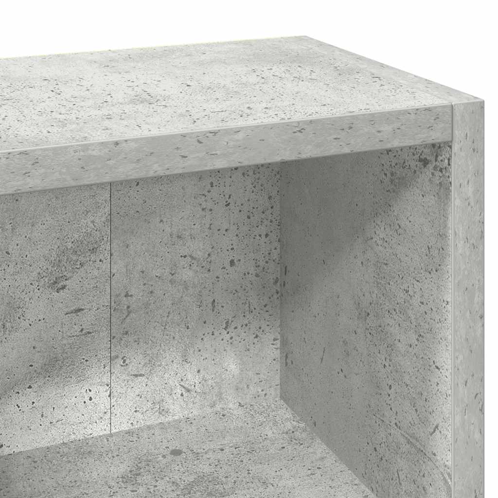 CD-Regale 2 Stk. Betongrau 21x16x93,5 cm Holzwerkstoff