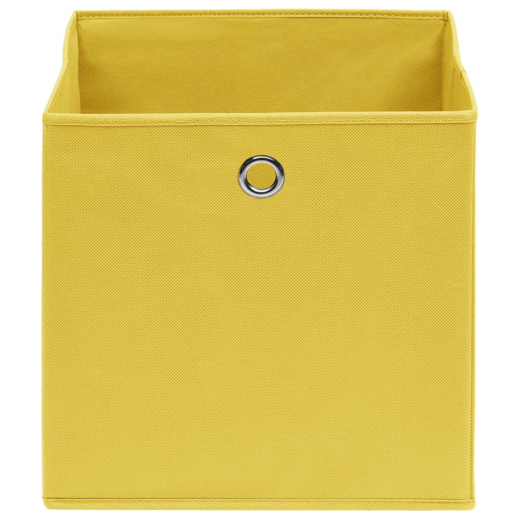 Aufbewahrungsboxen 4 Stk. Vliesstoff 28x28x28 cm Gelb