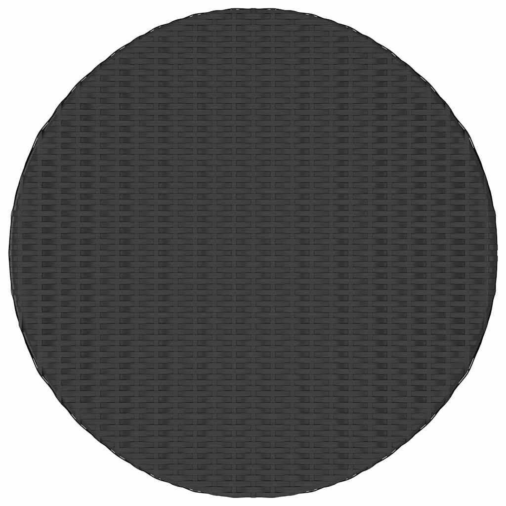 Teetisch Schwarz 68x68x30 cm Poly Rattan