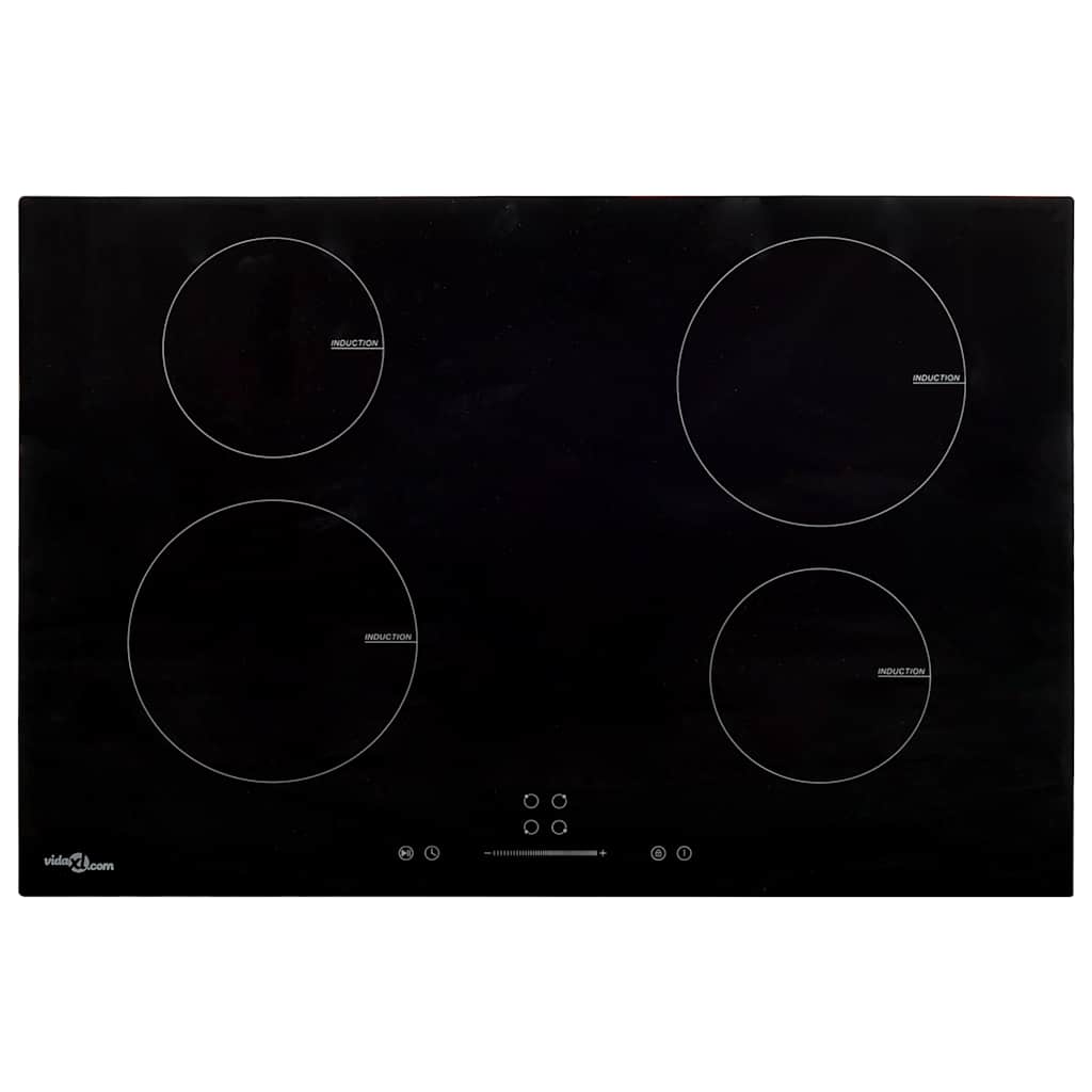 Induktionskochfeld mit 4 Platten Touch Control Glas 77cm 7000 W