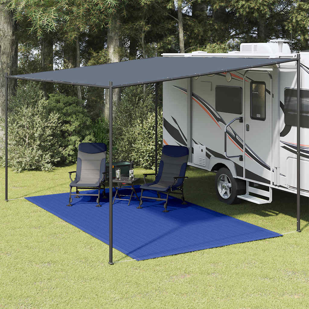 Zeltteppich 200x400 cm Blau HDPE