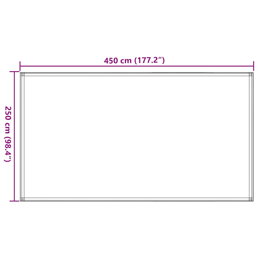 Zeltteppich 250x450 cm Beige