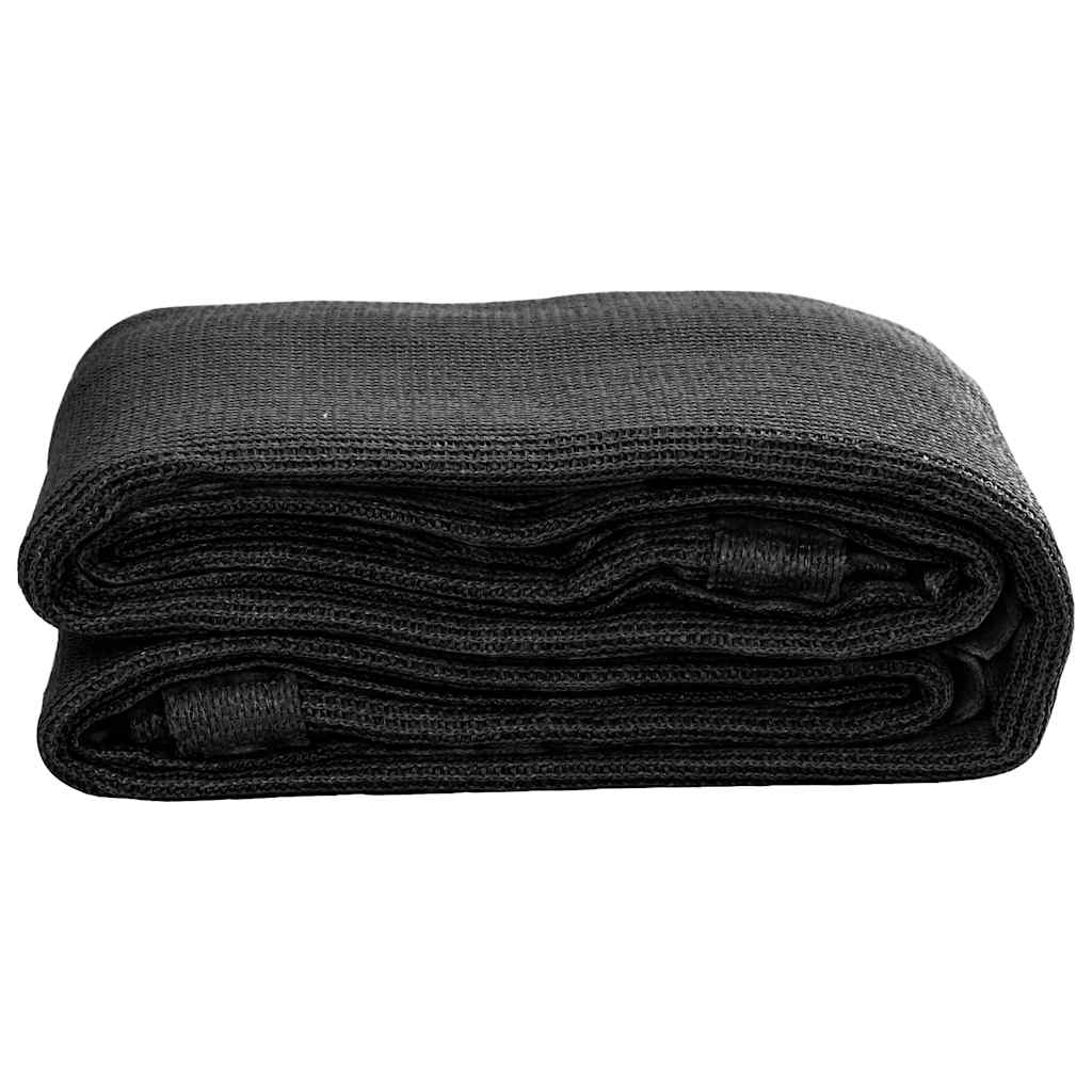 Zeltteppich 400x400 cm Schwarz HDPE