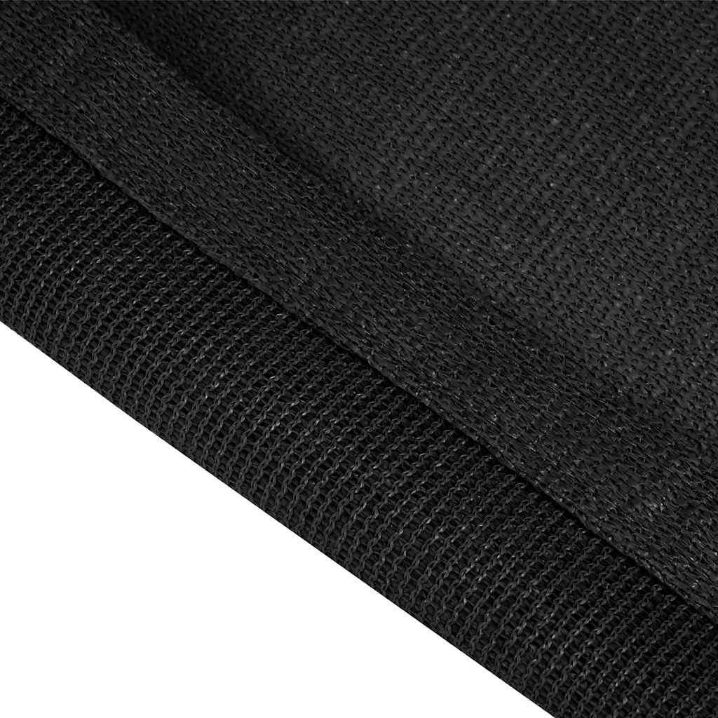 Zeltteppich 400x700 cm Schwarz HDPE