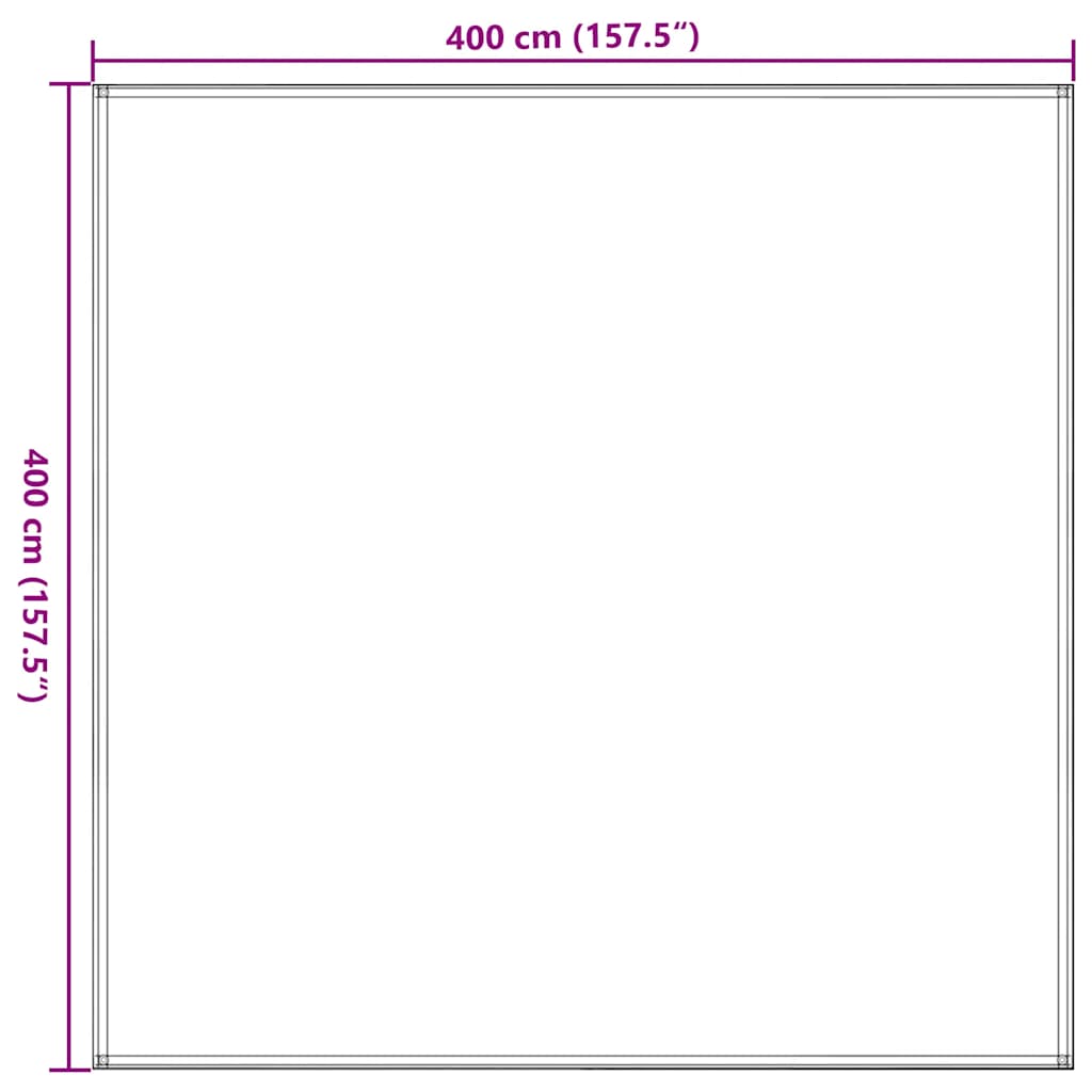 Zeltteppich Anthrazit und Weiß 400x400 cm HDPE