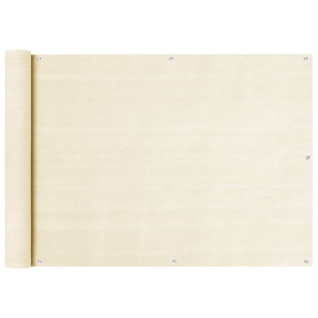 Balkon Sichtschutz Creme 75x600 cm HDPE