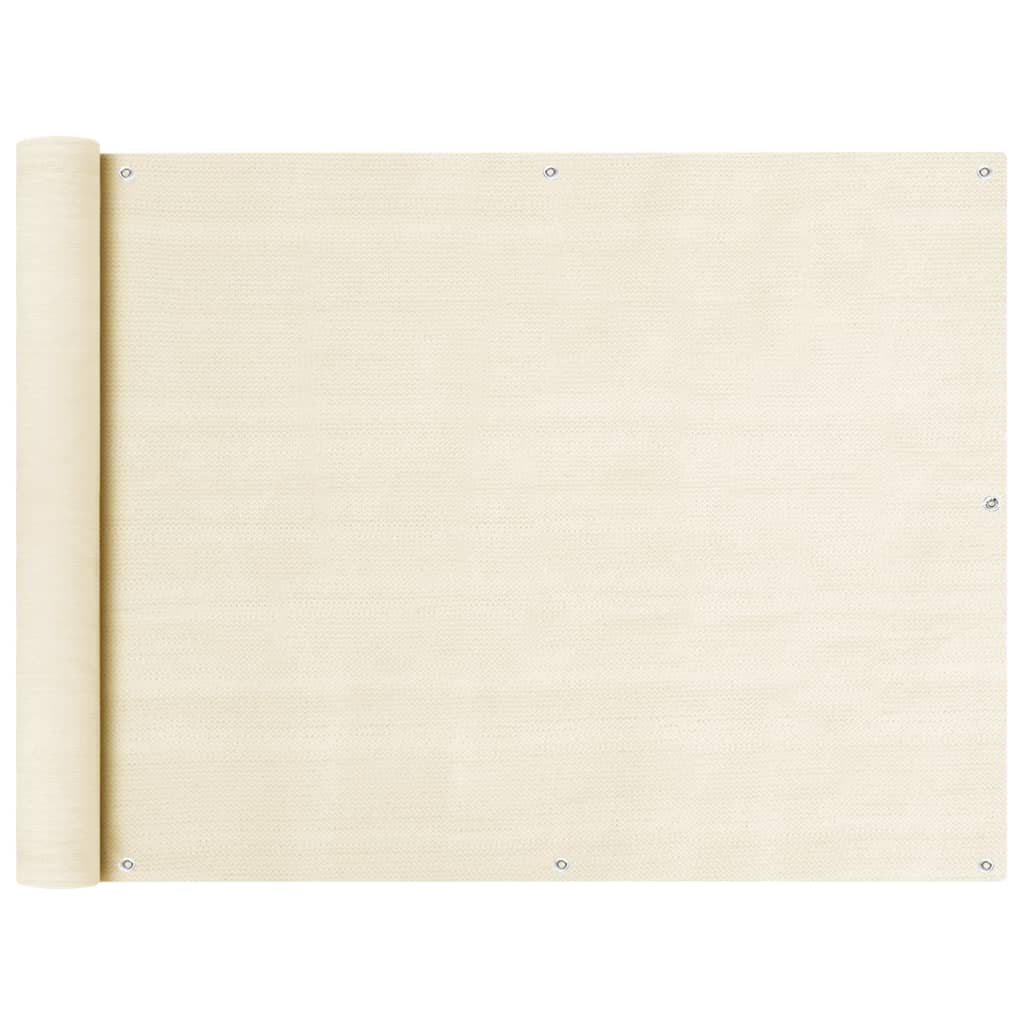 Balkon Sichtschutz Creme 90x400 cm HDPE