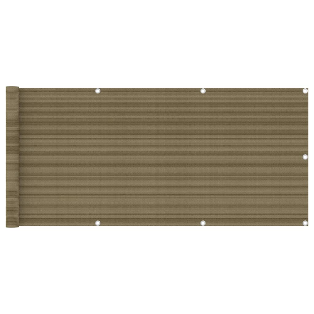 Balkon-Sichtschutz Taupe 75x600 cm HDPE