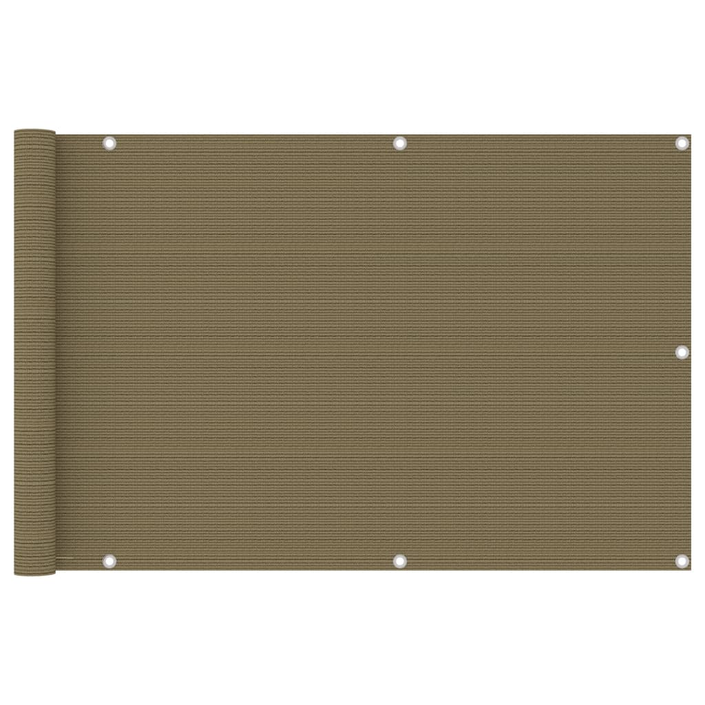 Balkon-Sichtschutz Taupe 90x500 cm HDPE