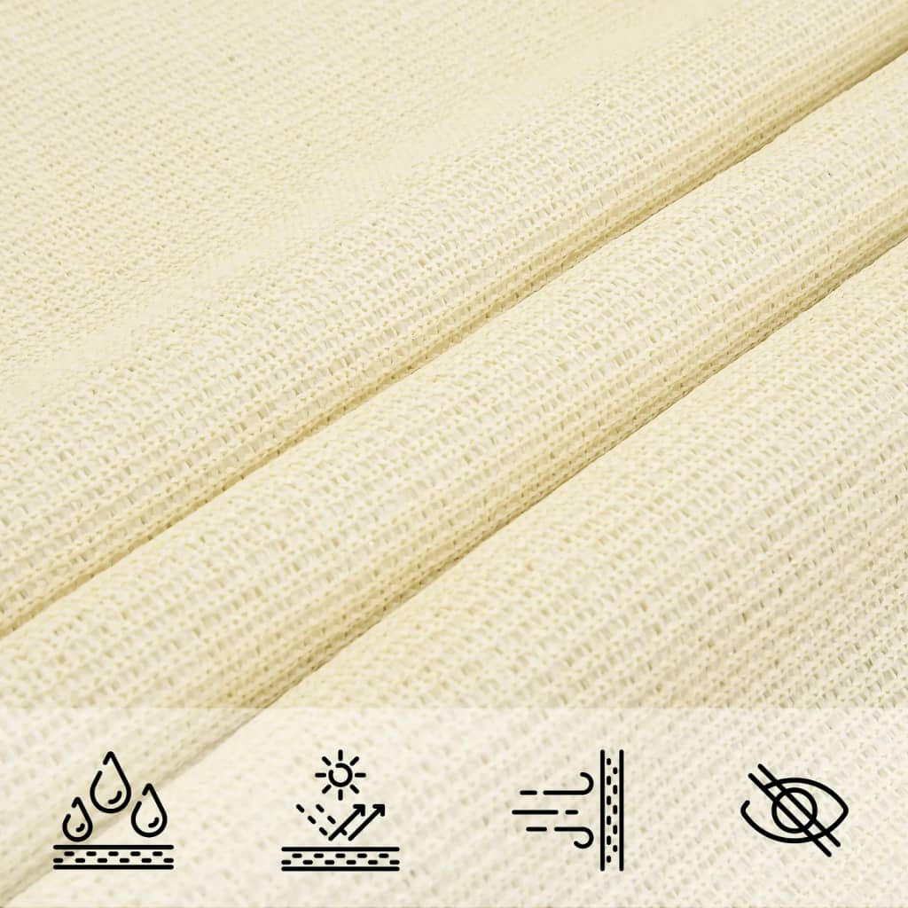 Sonnensegel 160 g/m² Creme 5x5 m HDPE