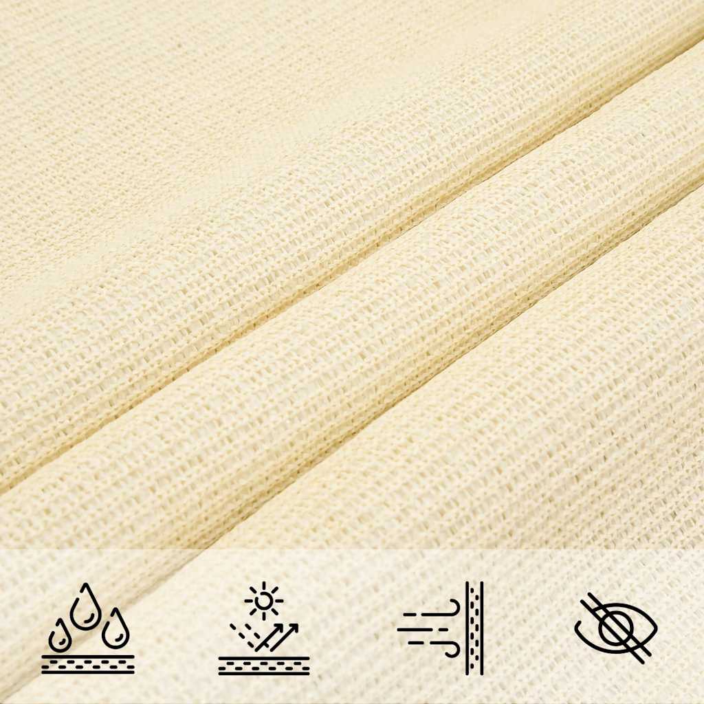 Sonnensegel 160 g/m² Creme 3,5x5 m HDPE
