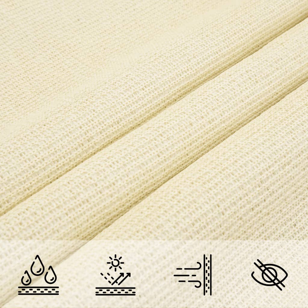 Sonnensegel 160 g/m² Creme 3x3x3 m HDPE