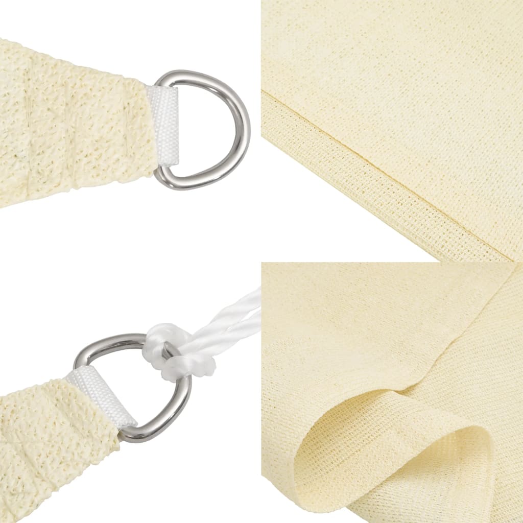Sonnensegel 160 g/m² Cremeweiß 3x4x4 m HDPE