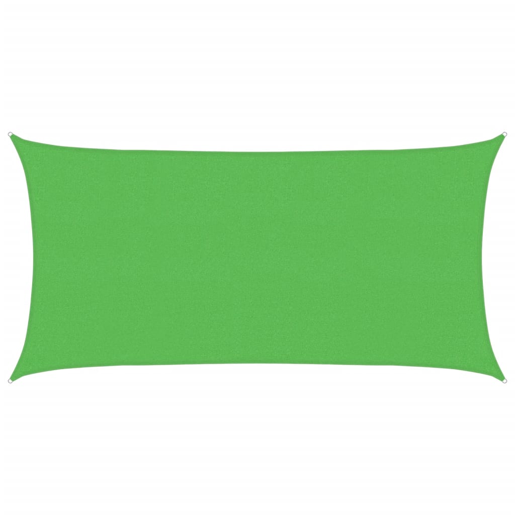 Sonnensegel 160 g/m² Rechteckig Hellgrün 2x3,5 m HDPE
