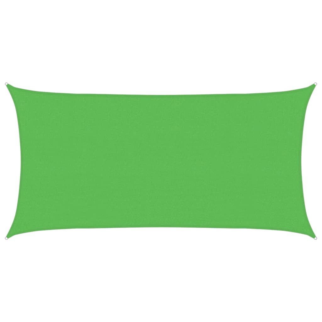 Sonnensegel 160 g/m² Rechteckig Hellgrün 2,5x5 m HDPE