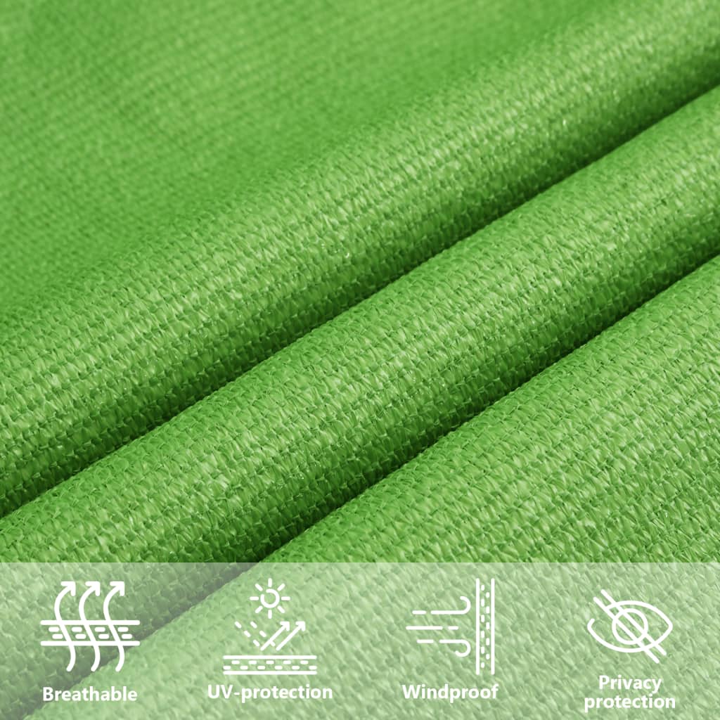 Sonnensegel 160 g/m² Hellgrün 3,6x3,6x3,6 m HDPE