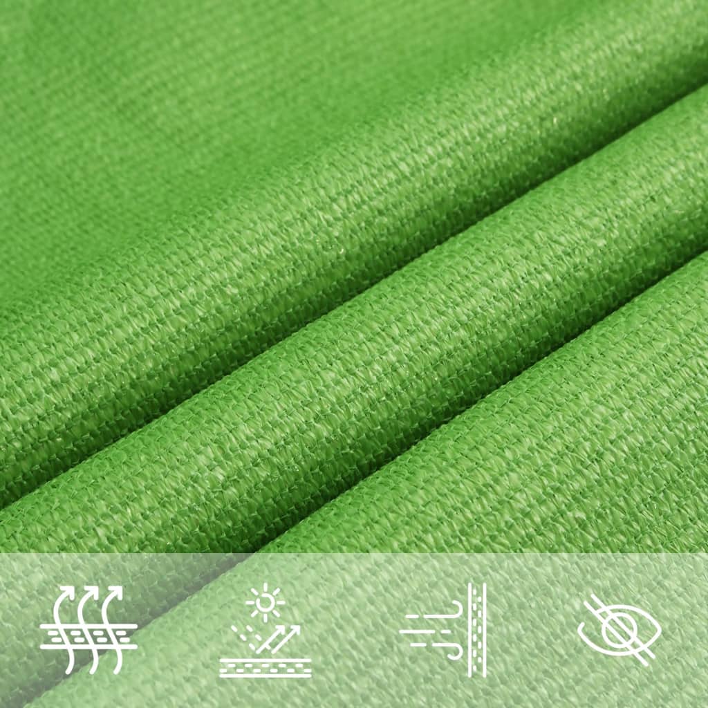 Sonnensegel 160 g/m² Hellgrün 4,5x4,5x4,5 m HDPE