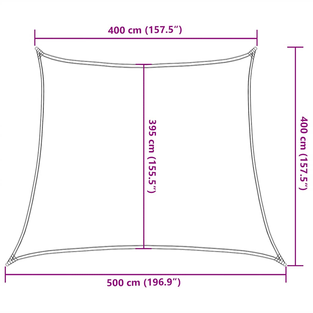 Sonnensegel 160 g/m² Trapezform Hellgrün 4/5x4 m HDPE