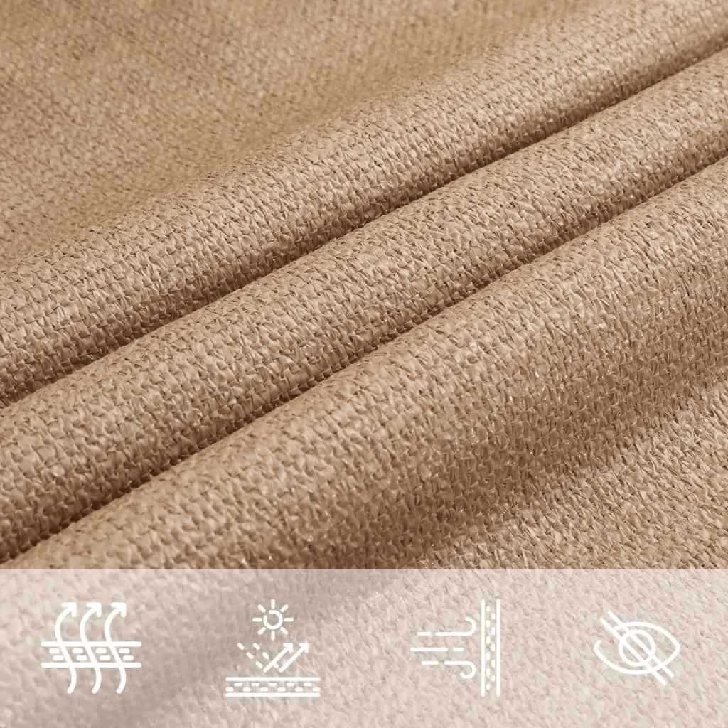 Sonnensegel 160 g/m² Taupe 2x3,5 m HDPE